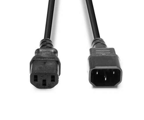 Lindy 30320 cable de transmisión Negro 0,5 m C14 acoplador C13 acoplador