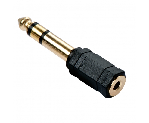 Lindy 35620 cambiador de género para cable 6.3mm 3,5mm Negro