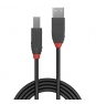 Lindy 36671 cable USB 0,5 m USB 2.0 USB A USB B Negro, Gris