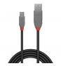 Lindy 36723 cable USB 2 m USB 2.0 USB A Mini-USB B Negro, Gris