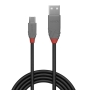 Lindy 36730 cable USB USB 2.0 0,2 m USB A Micro-USB B Negro, Gris