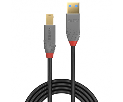 Lindy 36740 cable USB 0,5 m USB 3.2 Gen 1 (3.1 Gen 1) USB A USB B Negro