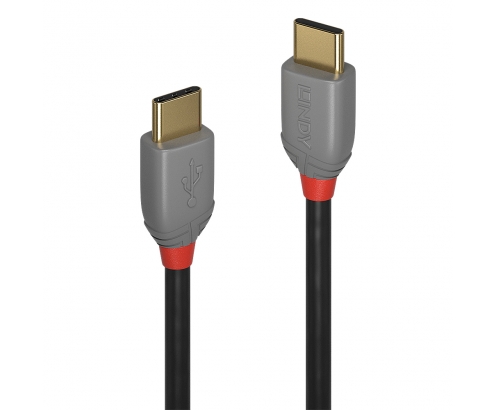 Lindy 36871 cable USB 1 m USB 2.0 USB C Negro, Gris