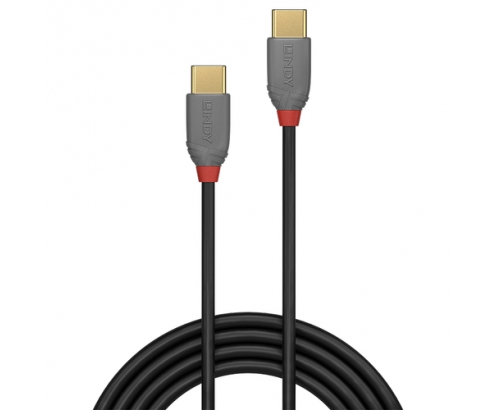 Lindy 36871 cable USB 1 m USB 2.0 USB C Negro, Gris