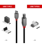 Lindy 36941 cable USB USB 2.0 1 m USB C USB B Negro