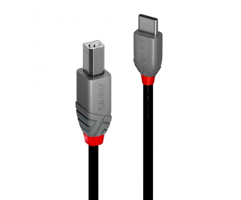 Lindy 36942 cable USB 2 m USB 2.0 USB C USB B Negro