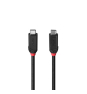 Lindy 37000 cable USB USB4 Gen 3x2 0,5 m USB C 40 Gbit/s 240 W Negro