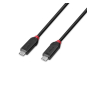 Lindy 37000 cable USB USB4 Gen 3x2 0,5 m USB C 40 Gbit/s 240 W Negro