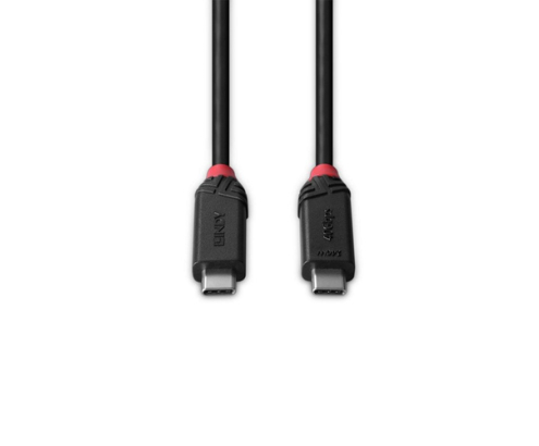 Lindy 37000 cable USB USB4 Gen 3x2 0,5 m USB C 40 Gbit/s 240 W Negro