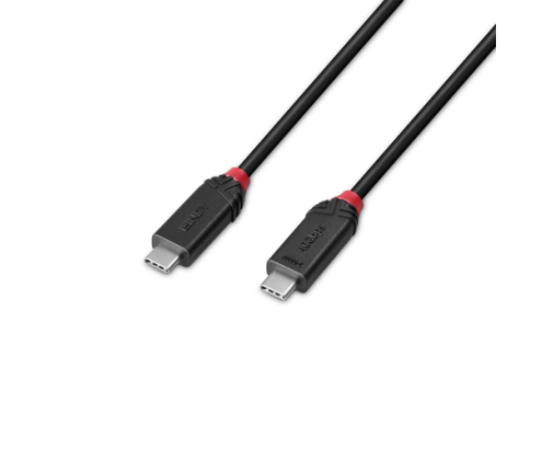 Lindy 37000 cable USB USB4 Gen 3x2 0,5 m USB C 40 Gbit/s 240 W Negro