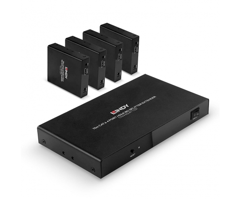 Lindy 38262 extensor audio/video Transmisor y receptor de señales AV Negro