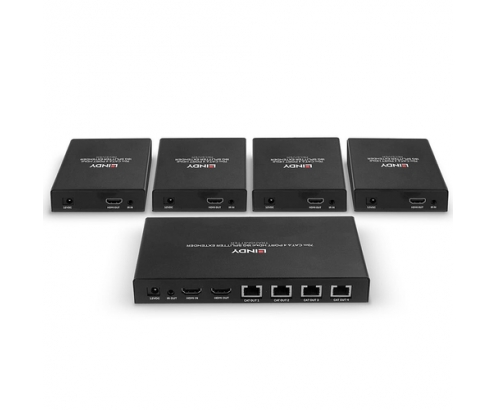 Lindy 38262 extensor audio/video Transmisor y receptor de señales AV Negro