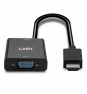 Lindy 38291 adaptador de cable de vÍ­deo 0,1 m HDMI tipo A (Estándar) VGA (D-Sub) Negro
