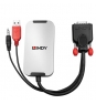 Lindy 38296 adaptador de cable de vÍ­deo Negro, Blanco