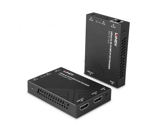 Lindy 38398 extensor audio/video Transmisor y receptor de señales AV Negro