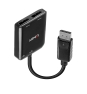 Lindy 38430 hub de interfaz DisplayPort 21600 Mbit/s Negro