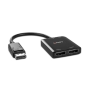Lindy 38430 hub de interfaz DisplayPort 21600 Mbit/s Negro
