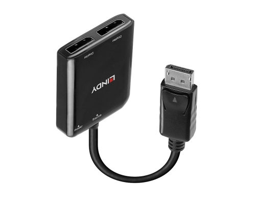 Lindy 38430 hub de interfaz DisplayPort 21600 Mbit/s Negro