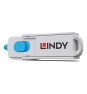 Lindy 40320 bloqueador de puerto Bloqueador de puerto + clave HDMI Azul, Gris Acrilonitrilo butadieno estireno (ABS) 1 pieza(s)
