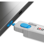 Lindy 40320 bloqueador de puerto Bloqueador de puerto + clave HDMI Azul, Gris Acrilonitrilo butadieno estireno (ABS) 1 pieza(s)