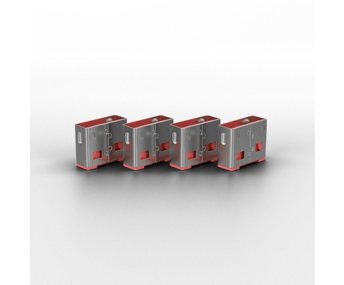 Lindy 40460 bloqueador de puerto USB tipo A Rosa Acrilonitrilo butadieno estireno (ABS) 10 pieza(s)