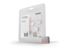 Lindy 40460 bloqueador de puerto USB tipo A Rosa Acrilonitrilo butadie...