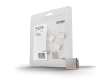 Lindy 40463 bloqueador de puerto USB tipo A Naranja Acrilonitrilo buta...