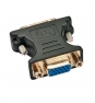 Lindy 41199 cambiador de género para cable VGA DVI-I Negro, Oro