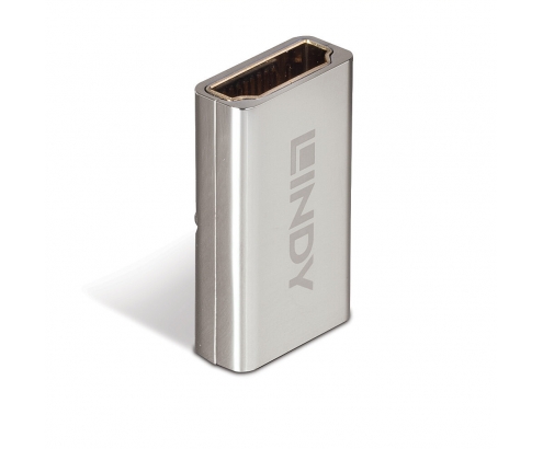 Lindy 41511 cambiador de género para cable HDMI 2.1 Plata