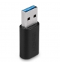 Lindy 41904 cambiador de género para cable USB 3.2 Type A USB 3.2 Type C Negro