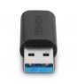 Lindy 41904 cambiador de género para cable USB 3.2 Type A USB 3.2 Type C Negro