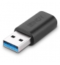 Lindy 41904 cambiador de género para cable USB 3.2 Type A USB 3.2 Type C Negro