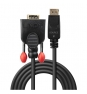 Lindy 41943 adaptador de cable de vÍ­deo 3 m VGA (D-Sub) DisplayPort Negro