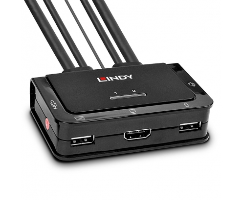 Lindy 42340 interruptor KVM Negro