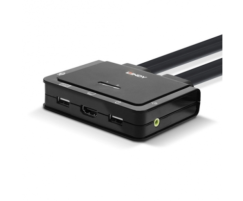 Lindy 42340 interruptor KVM Negro