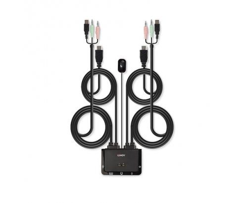 Lindy 42340 interruptor KVM Negro
