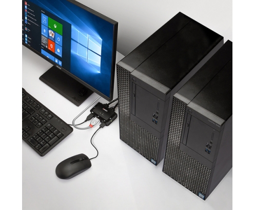 Lindy 42340 interruptor KVM Negro