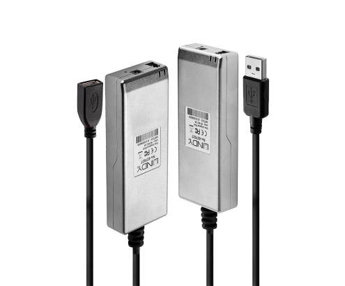 Lindy 42702 ampliador de red Transmisor y receptor de red Gris