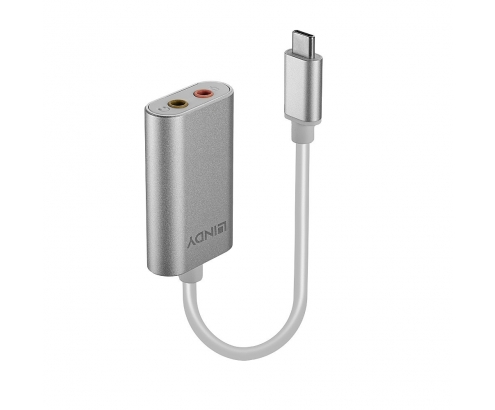 Lindy 42711 cable de teléfono móvil Blanco USB C 3,5mm
