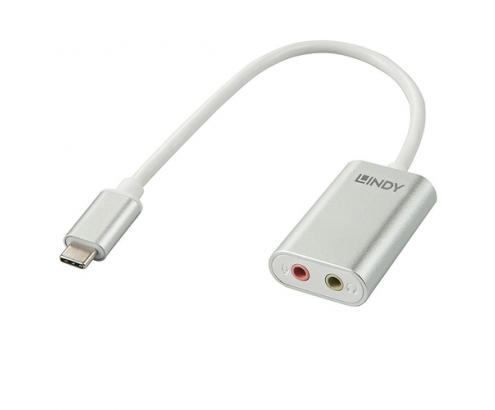 Lindy 42711 cable de teléfono móvil Blanco USB C 3,5mm