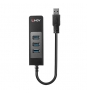 Lindy 43176 hub de interfaz USB 3.2 Gen 1 (3.1 Gen 1) Type-A 5000 Mbit/s Negro