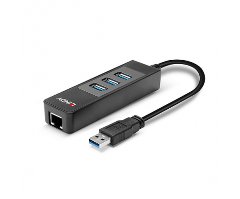 Lindy 43176 hub de interfaz USB 3.2 Gen 1 (3.1 Gen 1) Type-A 5000 Mbit/s Negro