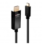 Lindy 43291 adaptador de cable de vÍ­deo 1 m USB Tipo C HDMI tipo A (Estándar) Negro