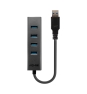 Lindy 43324 hub de interfaz USB 3.2 Gen 1 (3.1 Gen 1) Type-A 5000 Mbit/s Negro