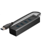 Lindy 43324 hub de interfaz USB 3.2 Gen 1 (3.1 Gen 1) Type-A 5000 Mbit/s Negro
