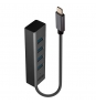 Lindy 43325 hub de interfaz USB 3.2 Gen 1 (3.1 Gen 1) Type-C 5000 Mbit/s Gris