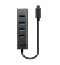 Lindy 43325 hub de interfaz USB 3.2 Gen 1 (3.1 Gen 1) Type-C 5000 Mbit/s Gris