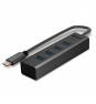Lindy 43325 hub de interfaz USB 3.2 Gen 1 (3.1 Gen 1) Type-C 5000 Mbit/s Gris