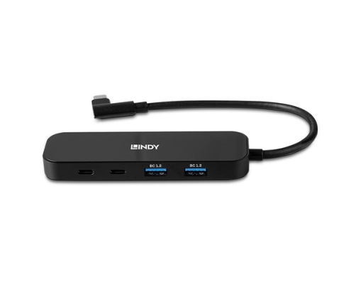 Lindy 43334 hub de interfaz USB 3.2 Gen 2 (3.1 Gen 2) Type-C 10000 Mbit/s Negro