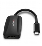 Lindy 43337 adaptador de cable de vÍ­deo 0,13 m USB Tipo C DisplayPort Negro
